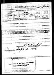 Registration Card 1918