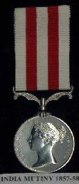  Indian Mutiny Medal 1857-58 (This actual medal was awarded to Pte. William Ormerod 34th Foot)