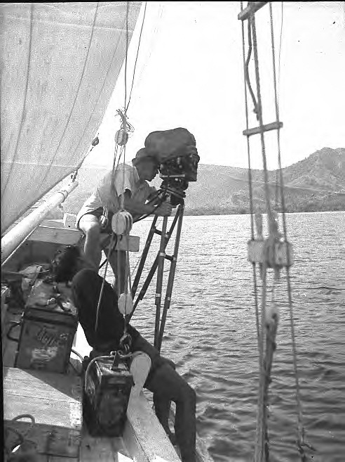 Filming on the 'Bintang'.